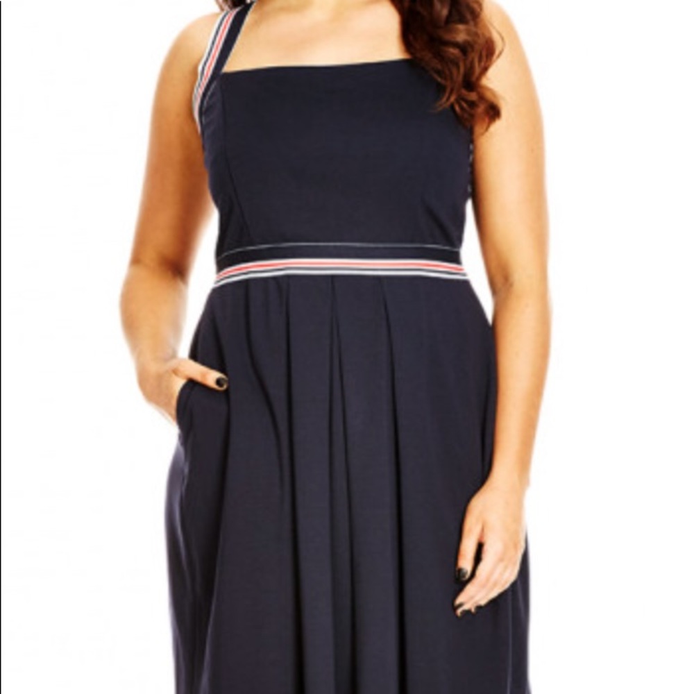 City chic sail stripe dress.